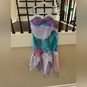 New Disney Two Piece Little Mermaid Kids Costume - Purple, Blue, Pink